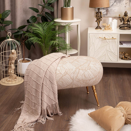 Банкетка Твинки Беж Золото