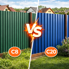 Какой профлист лучше для забора: С8 или С20