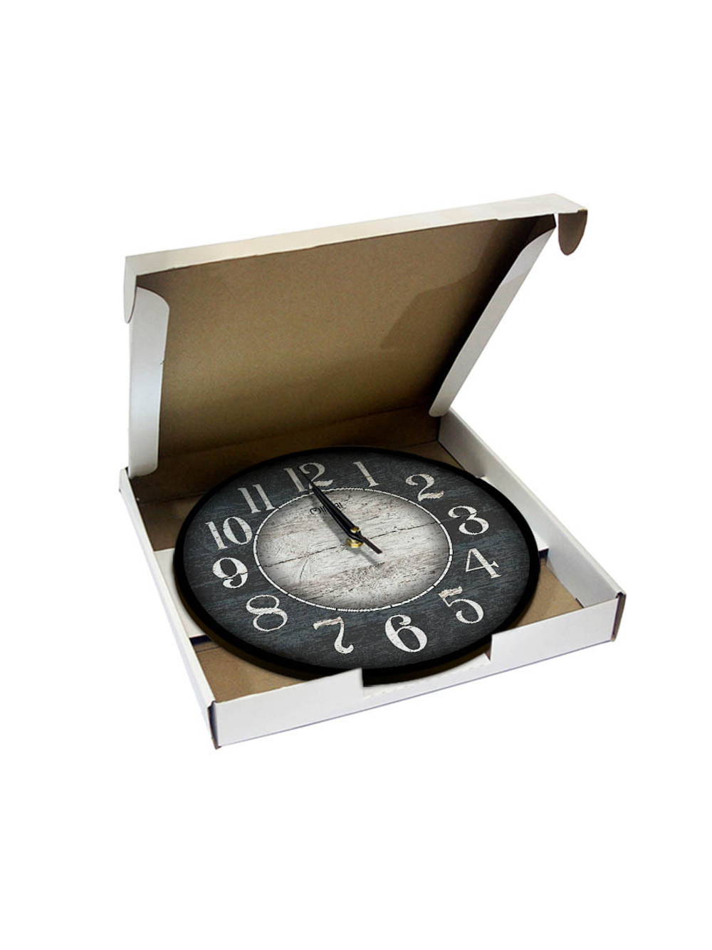 Часы настенные деревянные Ideal "Марсель", 30 см (серый)