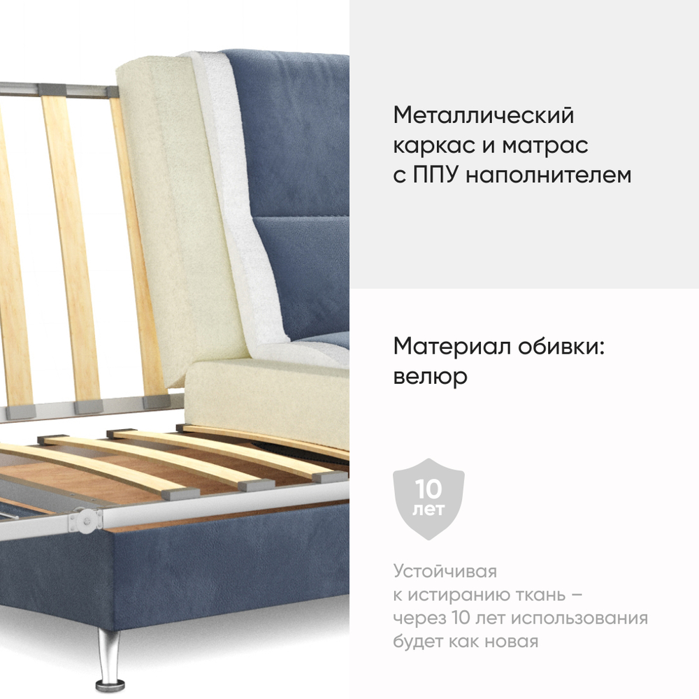 Диван Палермо 2 202х96х95 (без декор. подушек)
