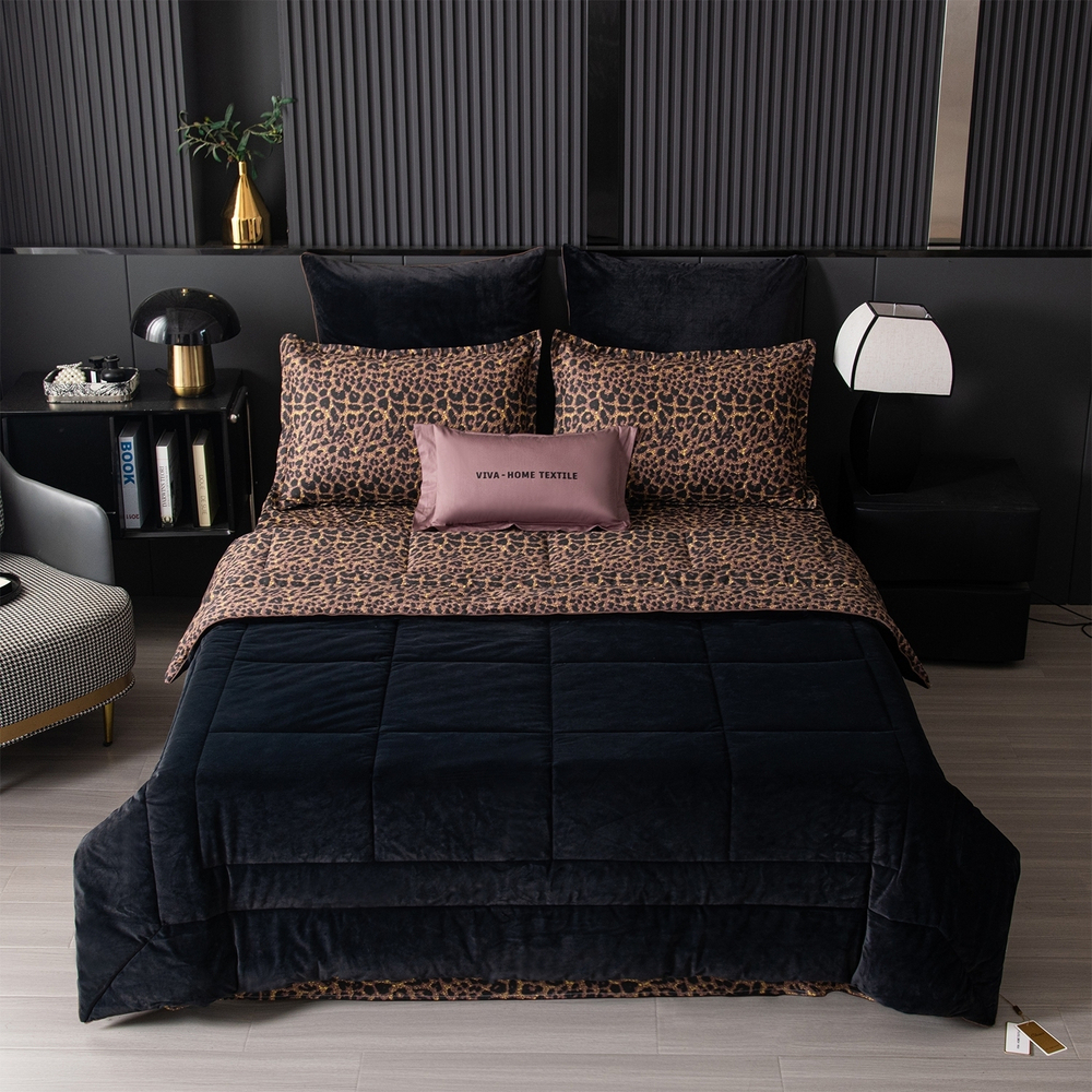 Комплект постельного белья на резинке Сатин Velouria Luxe с Одеялом VLR004