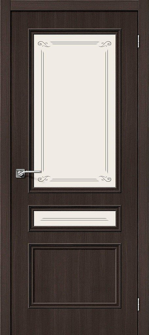 Дверь Симпл-15.2 / Цвет Wenge Veralinga / Стекло Mystic / Двери Браво