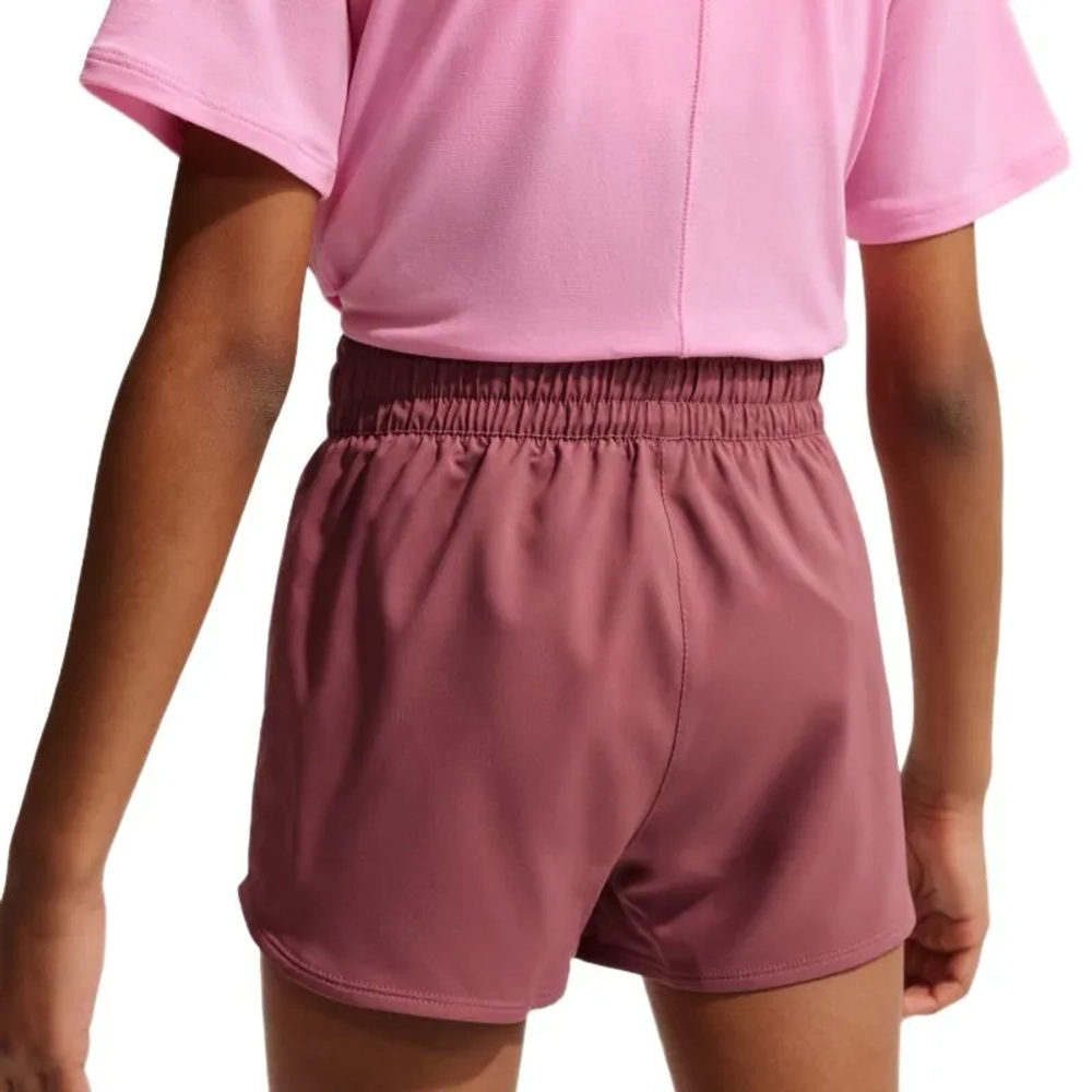 Детские шорты Nike Kids Dri-Fit One High-Waisted Woven Training - pink smoke/white