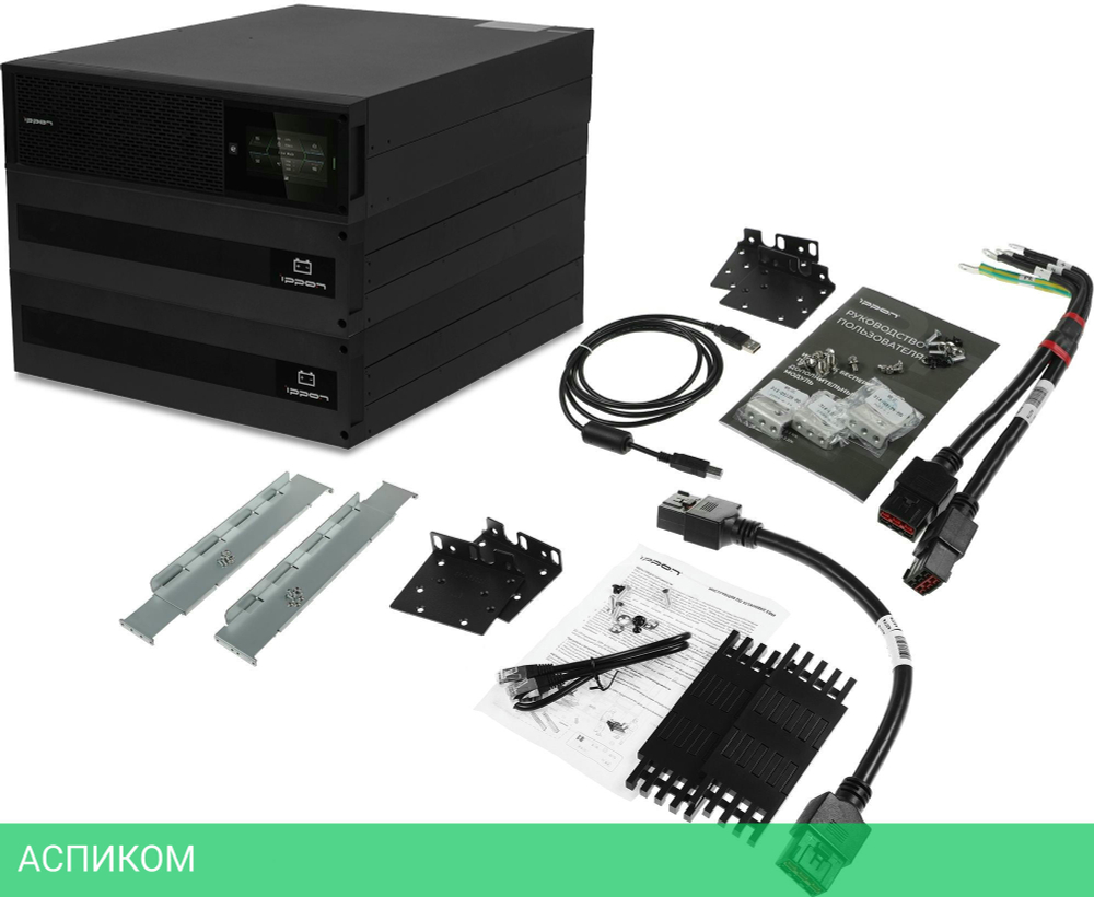 Источник бесперебойного питания Ippon Innova Unity RT 3-3 20K 20000Вт 20000ВА черный (1445985)