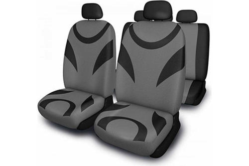 Чехлы сидений Sky Way универсальные (11ед.) велюр чер/сер.