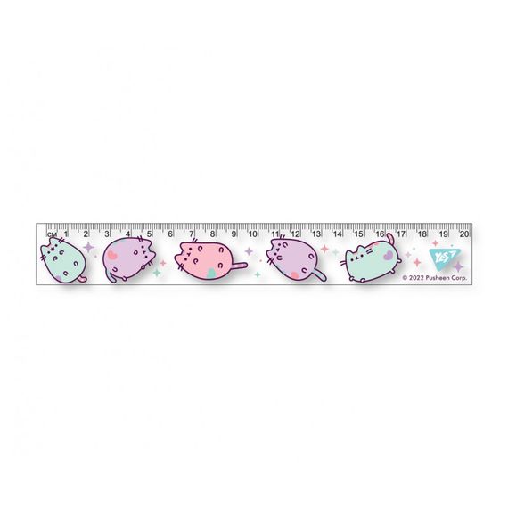 Лінійка пластикова, 20 см Pusheen