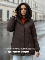 Куртка весенняя удлиненная с капюшоном