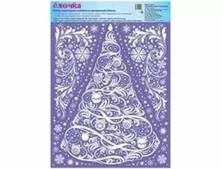 Наклейка н/окно Елочка 33х24см