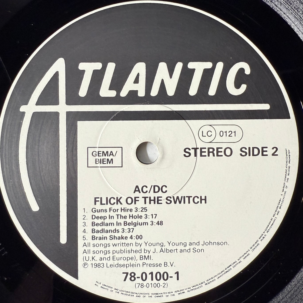 AC/DC - Flick Of The Switch (Европа 1983г.)
