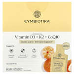 Cymbiotika, липосомальные витамины D3, K2 и коэнзим Q10, мандарин, 28 пакетиков по 5 мл (0,17 жидк. унции)