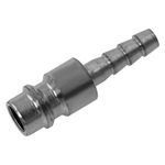 Ниппель универсальный быстросъемный ("папа") 1/4, со штуцером "елка" под шланг 6 мм, 2 шт, Stels