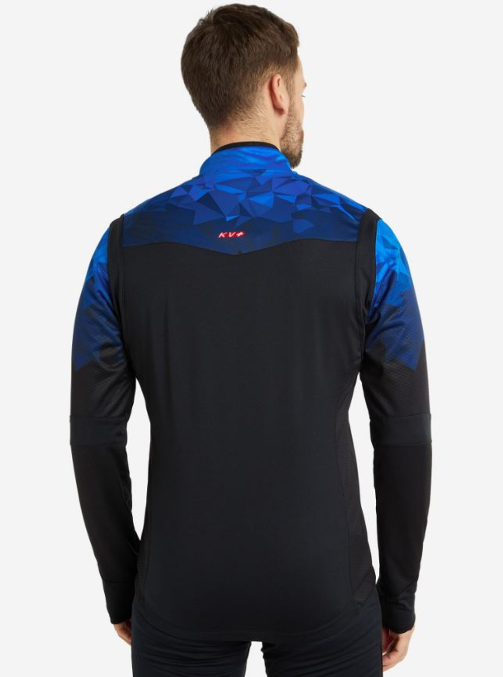 Куртка разминочная KV+ TORNADO black/blue, мужская, 22V104.12