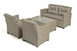 "Филадельфия" лаунж-зона из искусственного ротанга, цвет соломенный