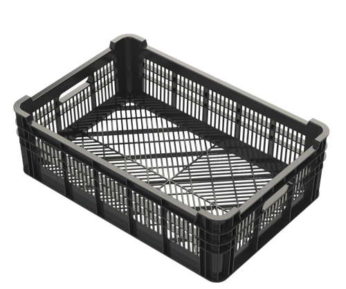 Ящик п/э 36л АльтПласт (600х400х190мм) черный