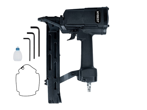 Пистолет скобозабивной мебельный Hybest 440K (пневматический, каркасные скобы тип 90 18Ga)