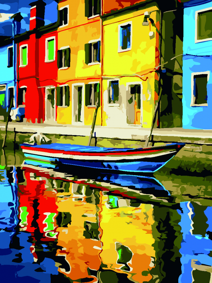 Солнечная набережная- раскраски по номерам