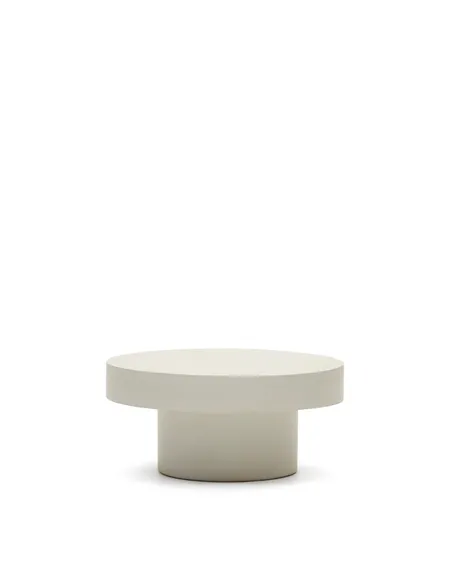 Журнальный столик Aiguablava, Ø66 см, белый цемент
