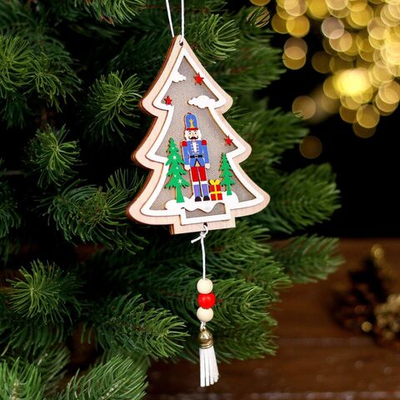 Новый год. Декор с подсветкой «Щелкунчик», 11 × 1 × 12 см