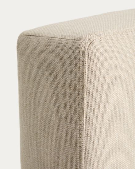 Изголовье Blok цвета экрю со съемным чехлом для кровати шириной до 90 см