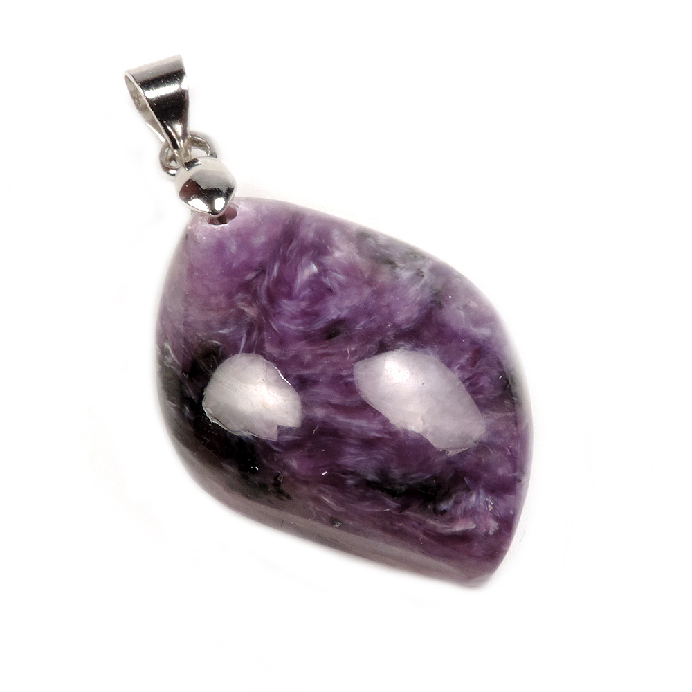 Кулон "Лист" чароит