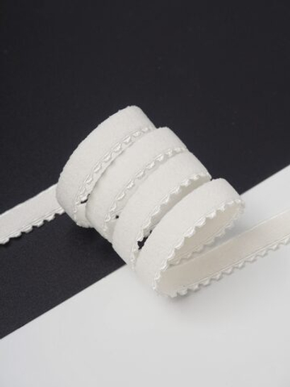 Резинка отделочная шампань ажурная ширина 10 мм с учетом фестона