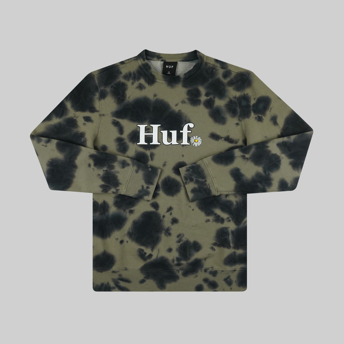 Толстовка мужская HUF In Bloom артикул:PF00392 OLIVE - купить в магазине Дайс