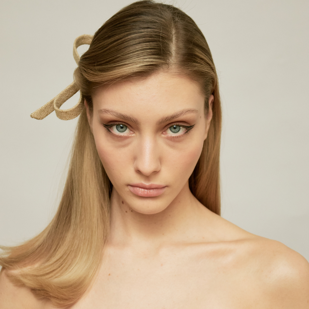 Бант "Стрекоза" льняной