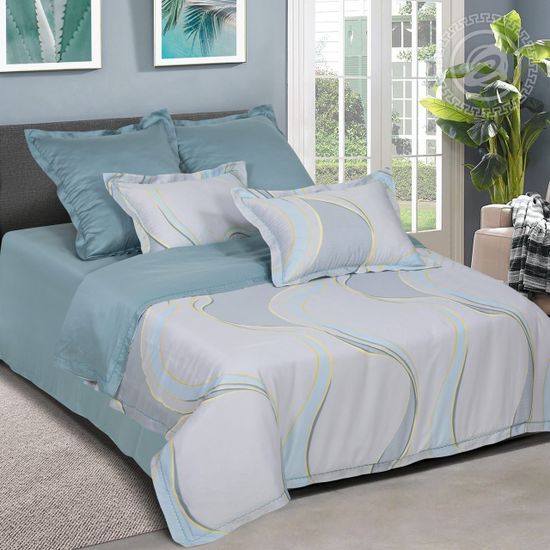 Евро комплект постельного белья Ундина Тенсель