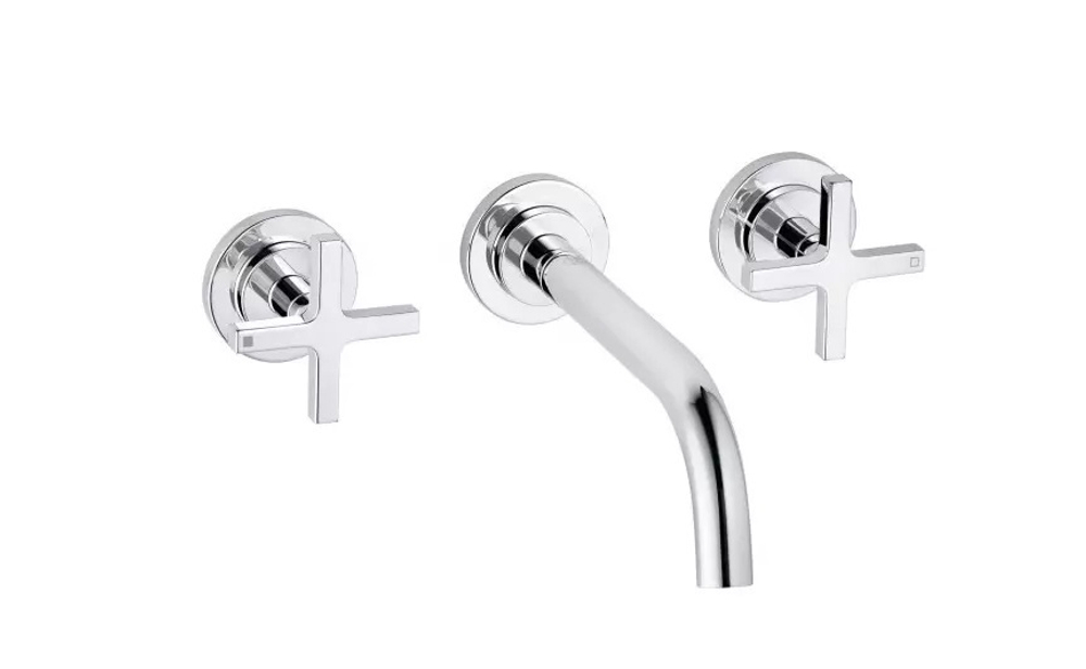 Смеситель для раковины Kludi Nova Fonte Classic на 3 отверстия, Хром (201440520)