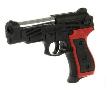 Детский пистолет 18см, стреляет пульками, в пакете