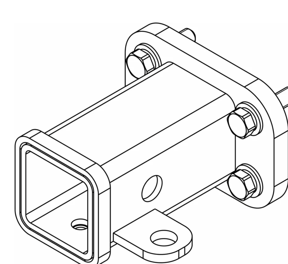 Адаптер фаркопа (под квадрат 50x50 мм; на 4 болта; М10-85x45 мм) AvtoS AVTS.Z2-13