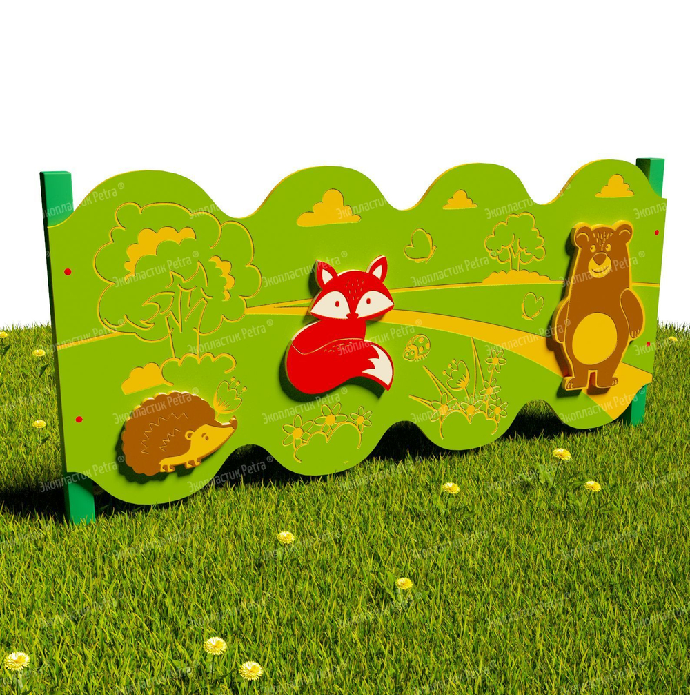 Забор уличный из экопластика 1