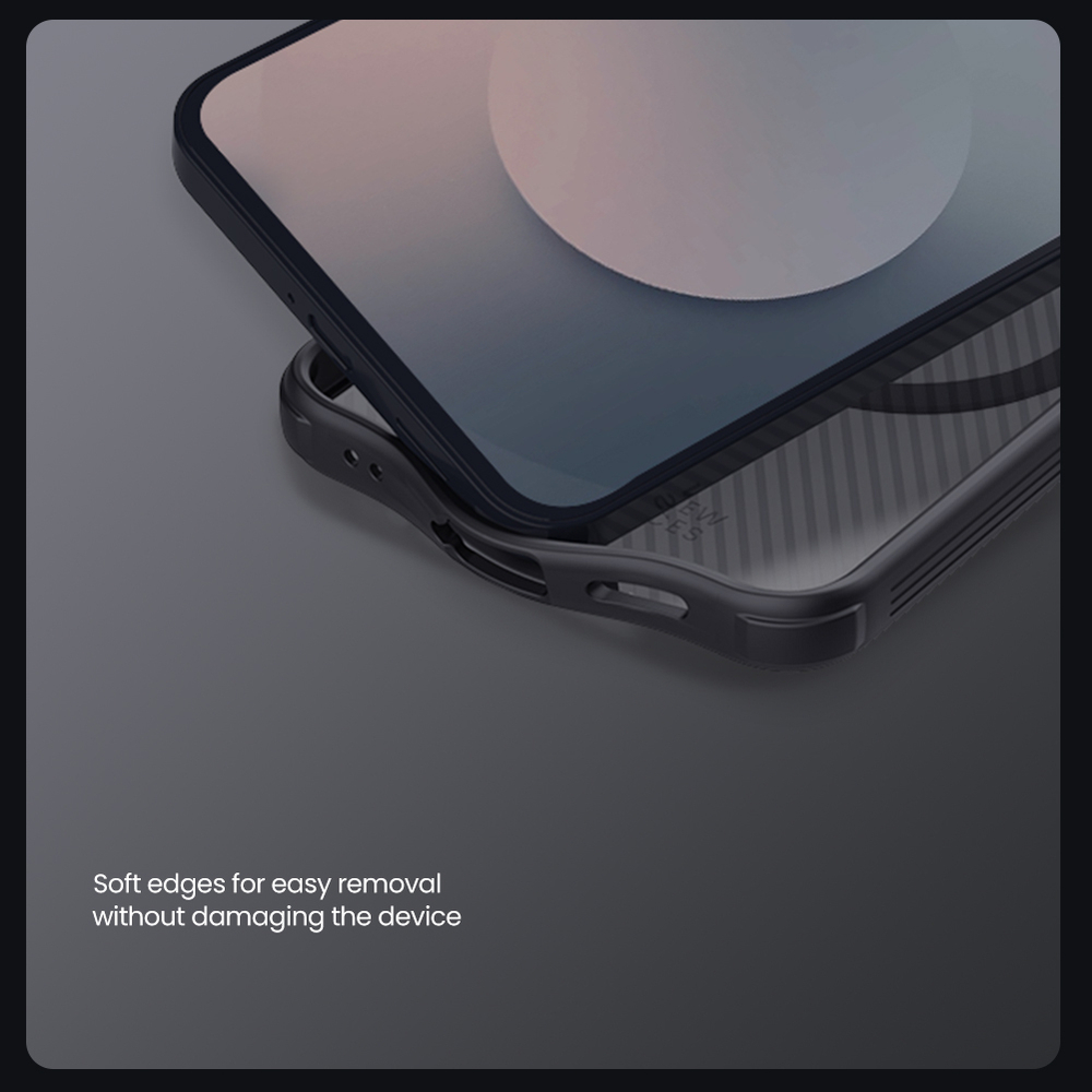 Чехол с встроенным магнитом от Nillkin для Samsung Galaxy S25 FE, серия CamShield Pro Magnetic Case (Clear version) прозрачный тонированный