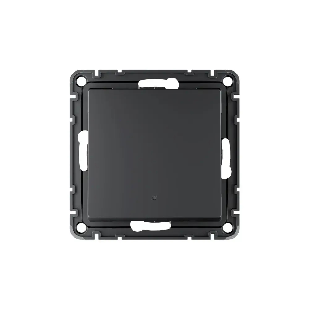 ATLASDESIGN SMART 1-кл. ВЫКЛЮЧАТЕЛЬ с подсв., Zigbee, сх.1, L+N, 10А, мех., КАРБОН