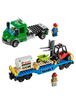 Конструктор Сити Грузовой поезд пультом 888 деталей