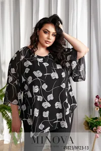 Блуза 23-13-черный Minova