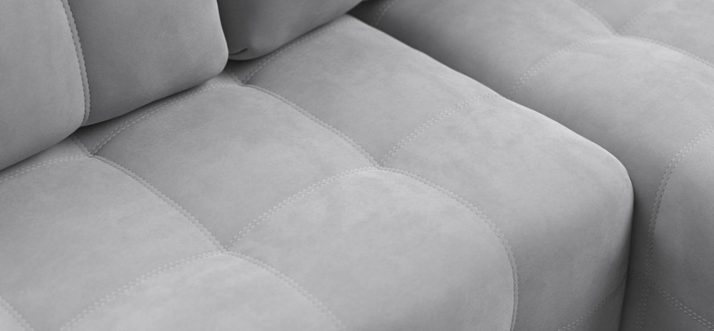 Угловой диван Денди Велюр Монолит сталь