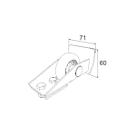 Ролик концевой в сборе для балки прокатной 71х60х3,5 мм