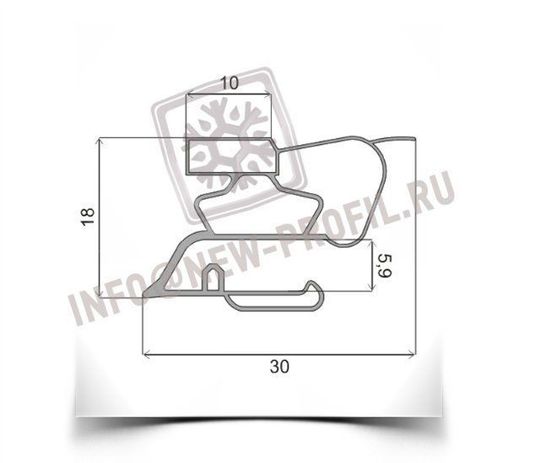 Уплотнитель для холодильника Норд DX 241-6-000 х.к. 1000*550 мм(015)