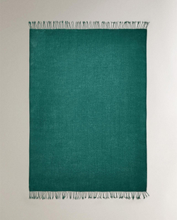 Zara Home - Синель одеяло, бирюзовый, 140x190 см