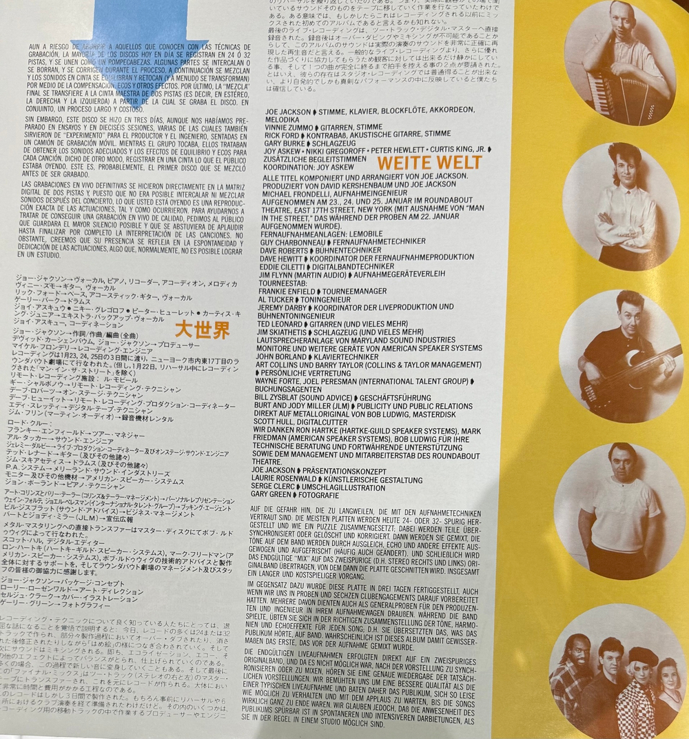 Виниловая пластинка Joe Jackson ‎– Big World 2LP