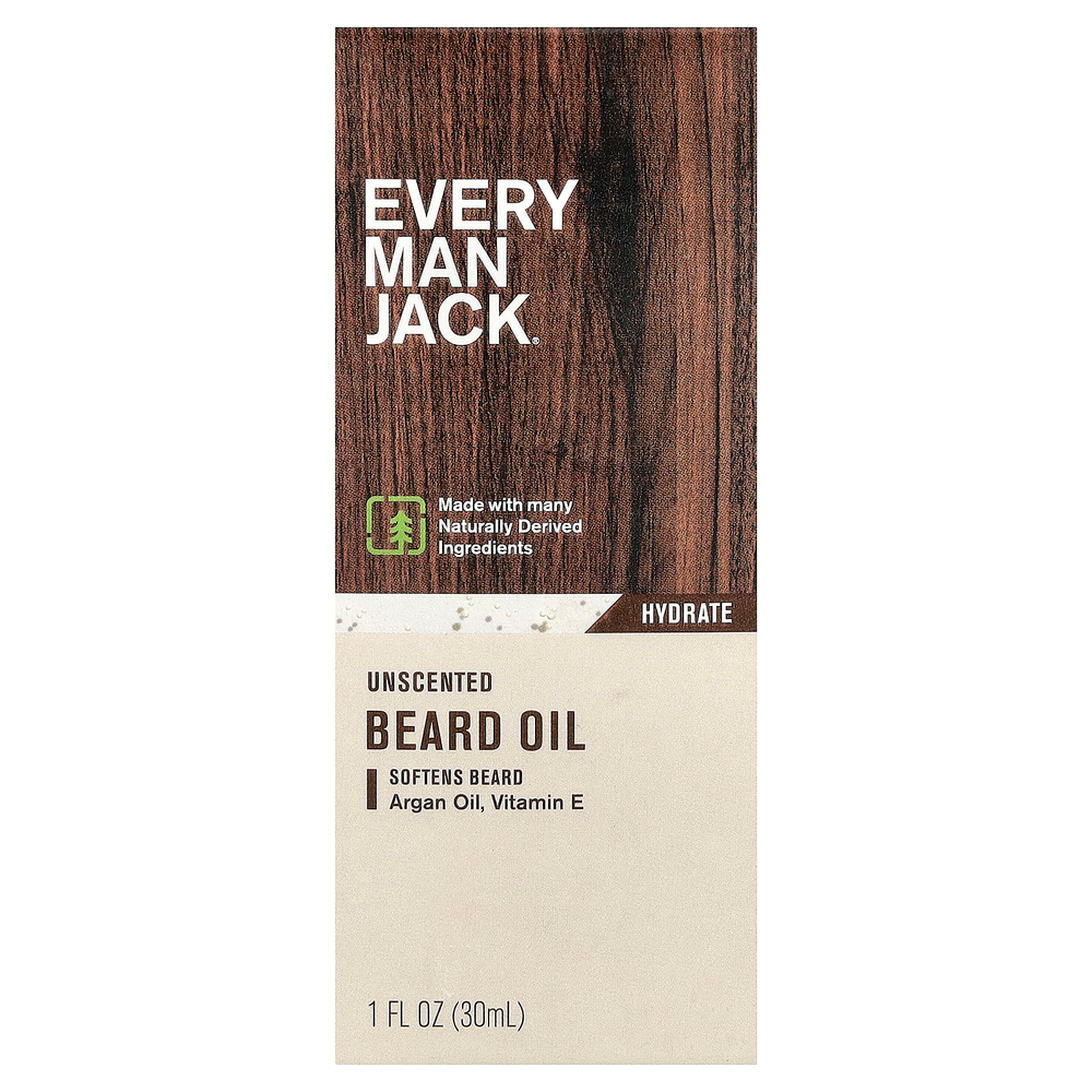 Every Man Jack, масло для бороды, без запаха, 30 мл (1 жидк. унция)