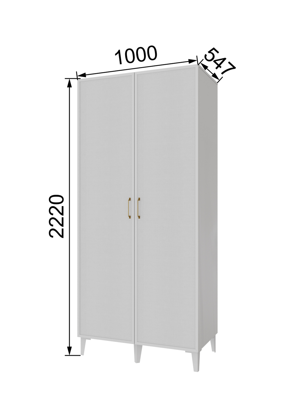 Спальня Толедо Шкаф 2-х ств. ТШ-21