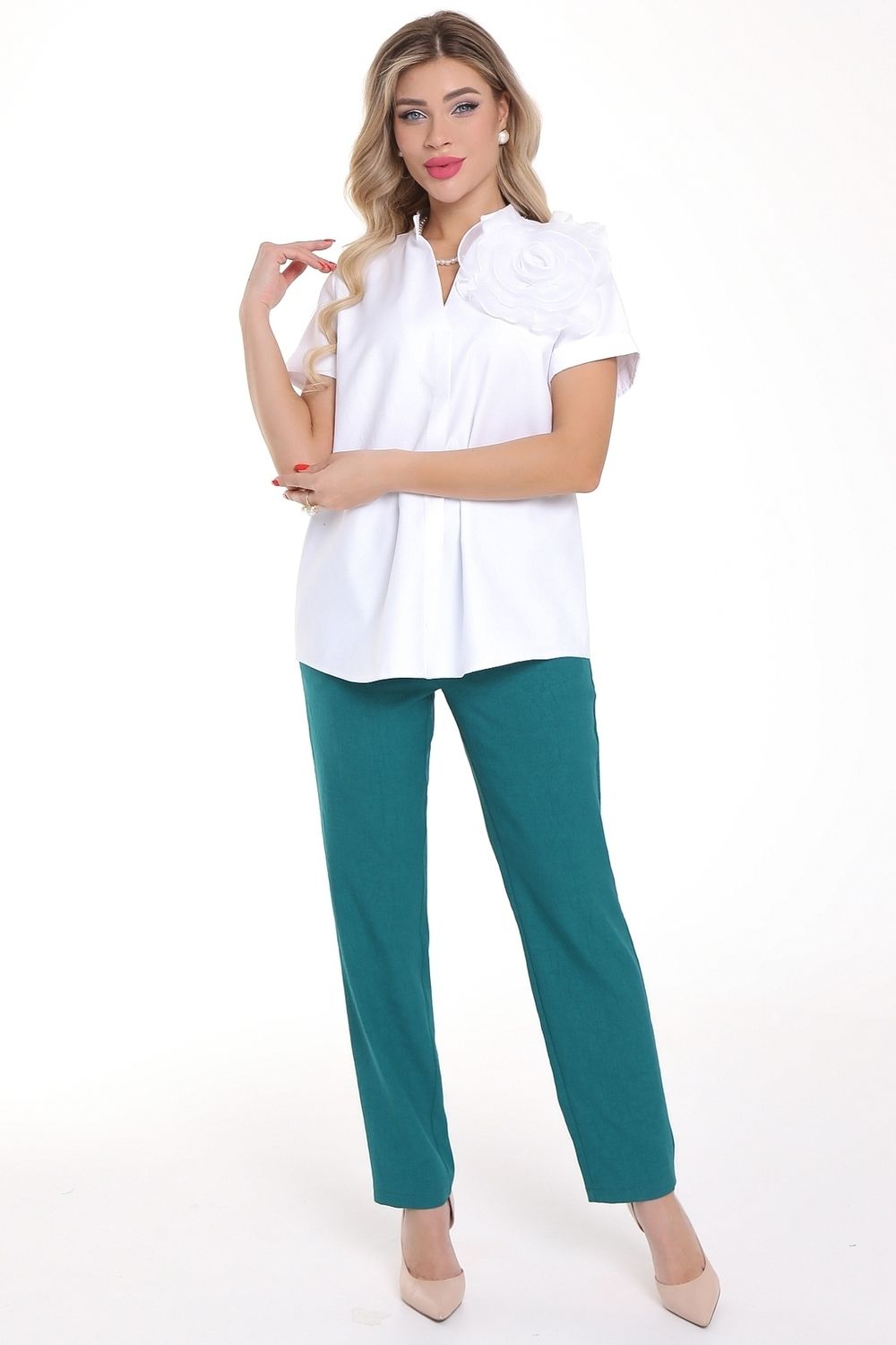 Блуза Нежность (коттон,вайт) Diolche (Акция)