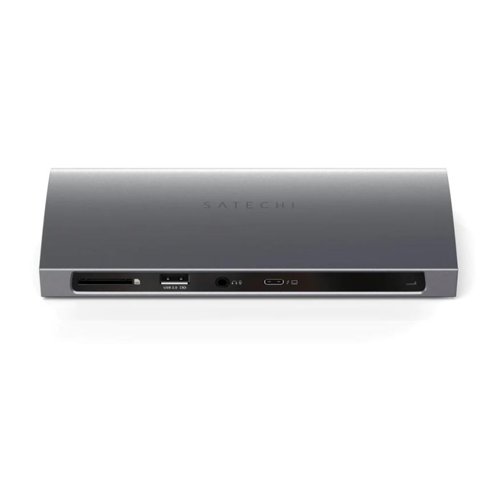 Thunderbolt-Хаб Satechi Dock с внешним питанием (ST-UCT4DM-EU) Подключение: съёмный кабель Thunderbolt 4. Порты: 3 Thunderbolt 4, 3 USB-A 3.2 Gen 2, USB-A 2.0, SD UHS-II, Gigabit Ethernet, разъём 3,5 мм. Сертификация Thunderbolt