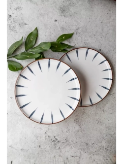 Набор 2 шт тарелок с бортиком, 25,5 см, Лепесток