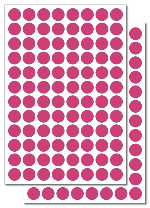 Темно-розовые виниловые наклейки для маркировки Policomprint M3, 14 мм. 192 шт.