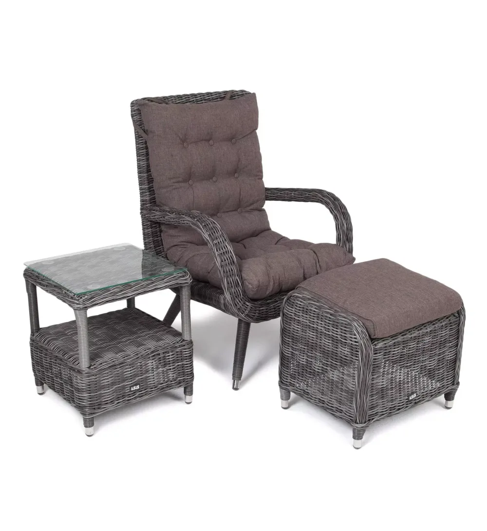 "Толедо" лаунж-зона из искусственного ротанга, цвет графит