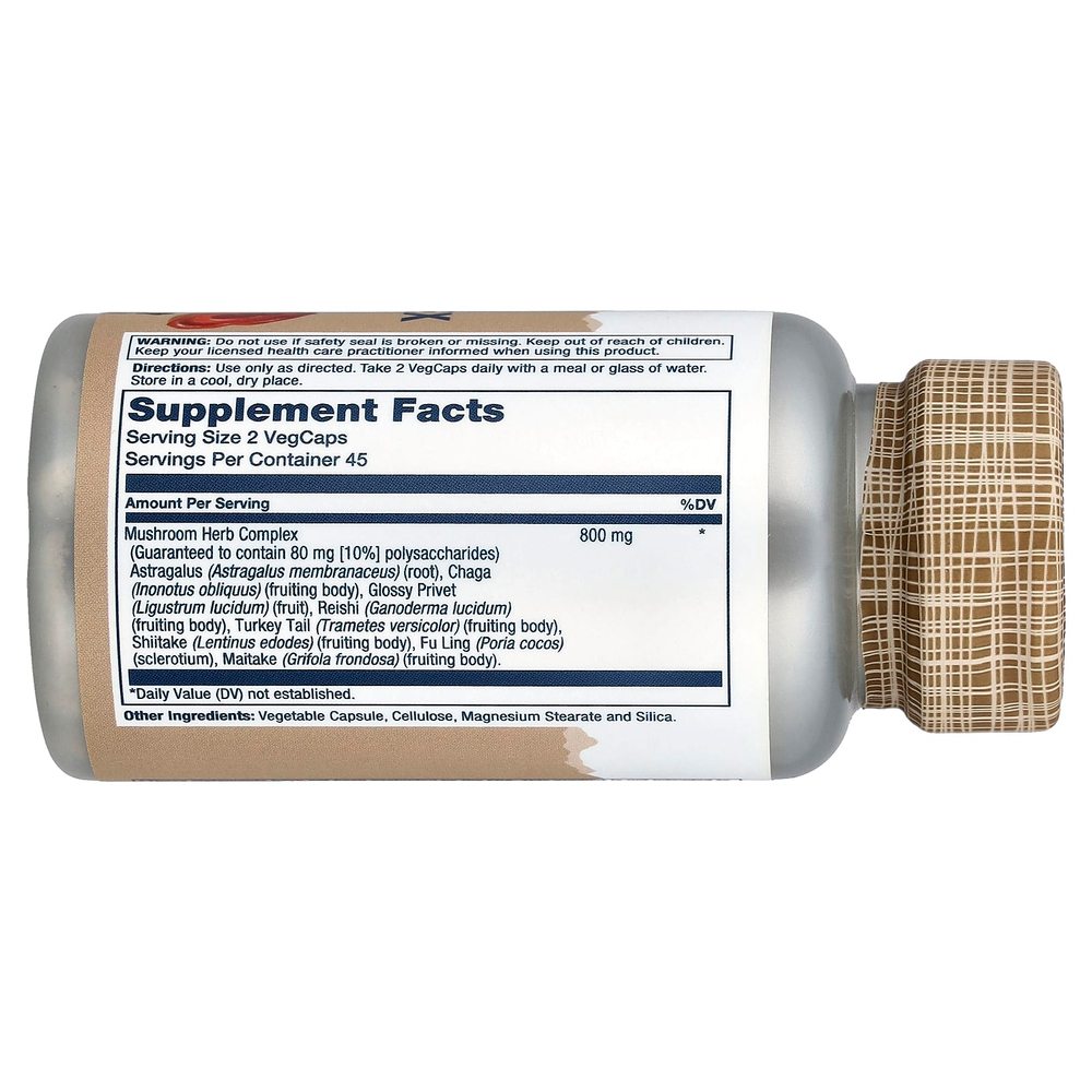 Solaray, Комплекс грибов и трав, 90 вегетарианских капсул