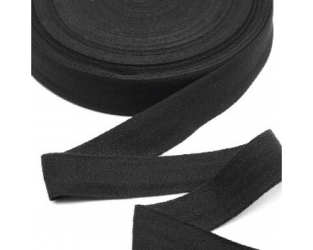 Лента киперная х/б 22 мм черная VT (50)